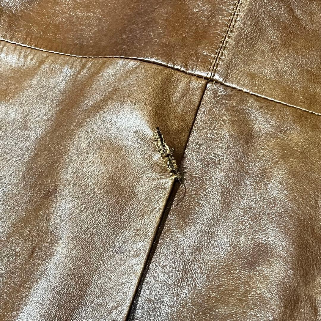 EURO vintage スペイン製 ラムレザートレンチコート 羊革