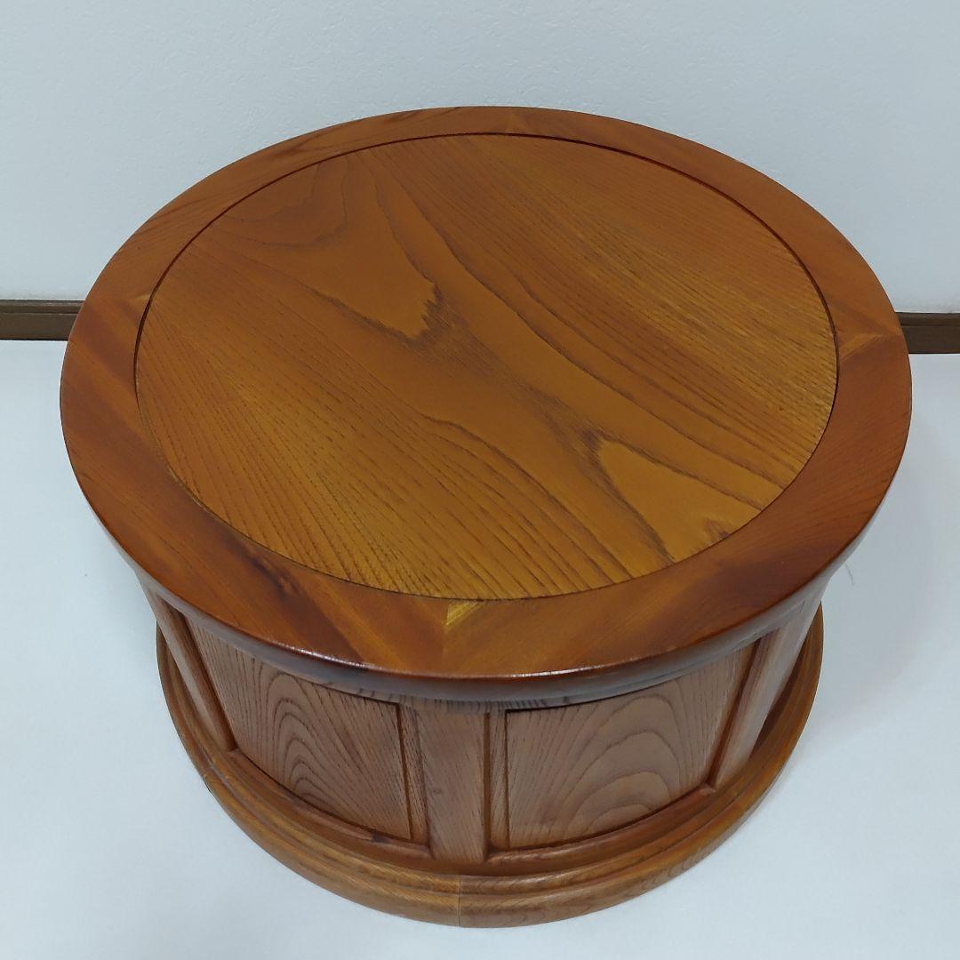 民芸調　天然木　﨔　　 ローテーブル　座卓　ちゃぶ台　 ラウンドテーブル