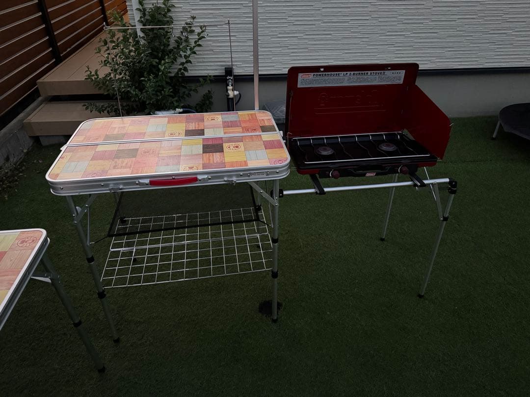 コールマン アウトドアテーブル2点セット ナチュラルモザイク