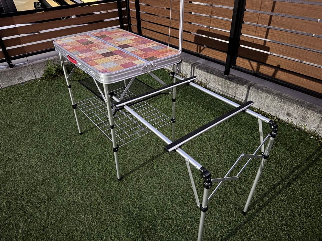 コールマン アウトドアテーブル2点セット ナチュラルモザイク