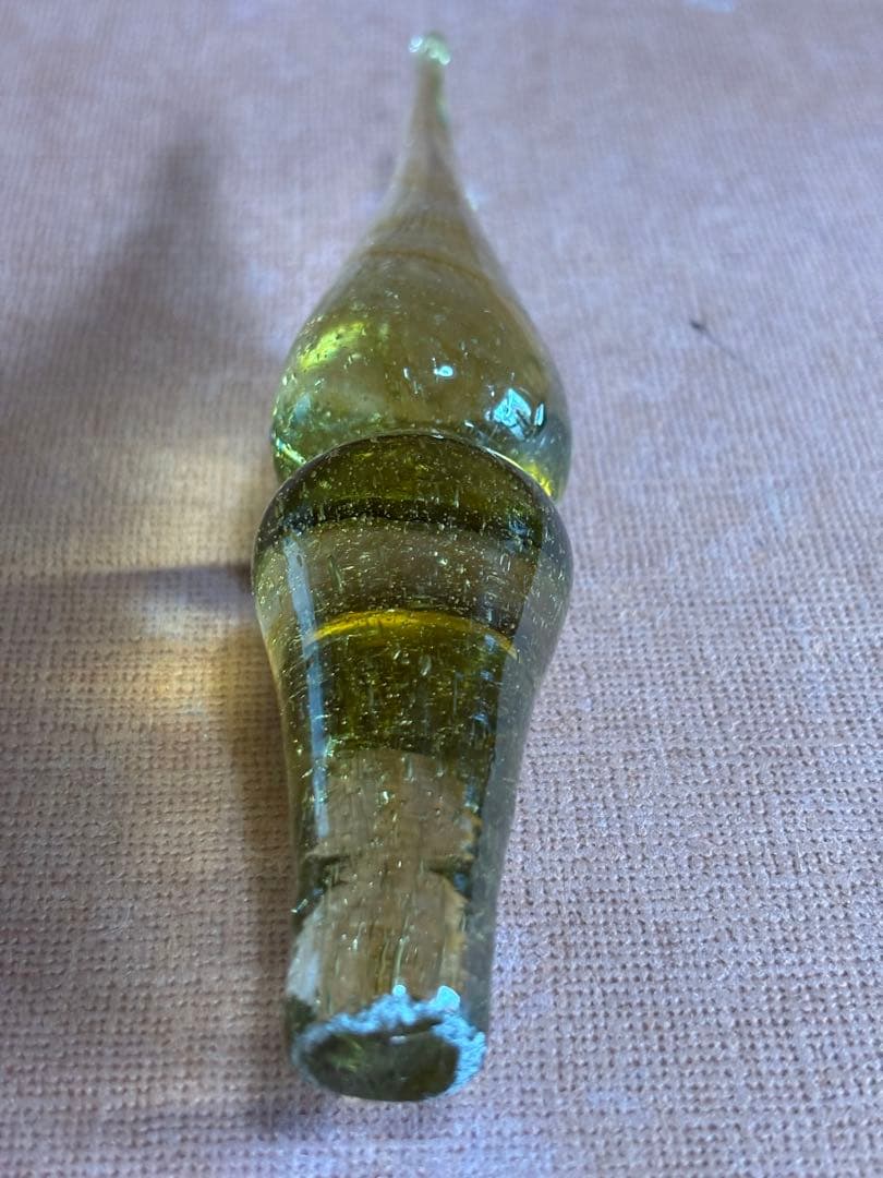 小谷眞三作倉敷ガラス飴釉足付デキャンタ　 検栄次