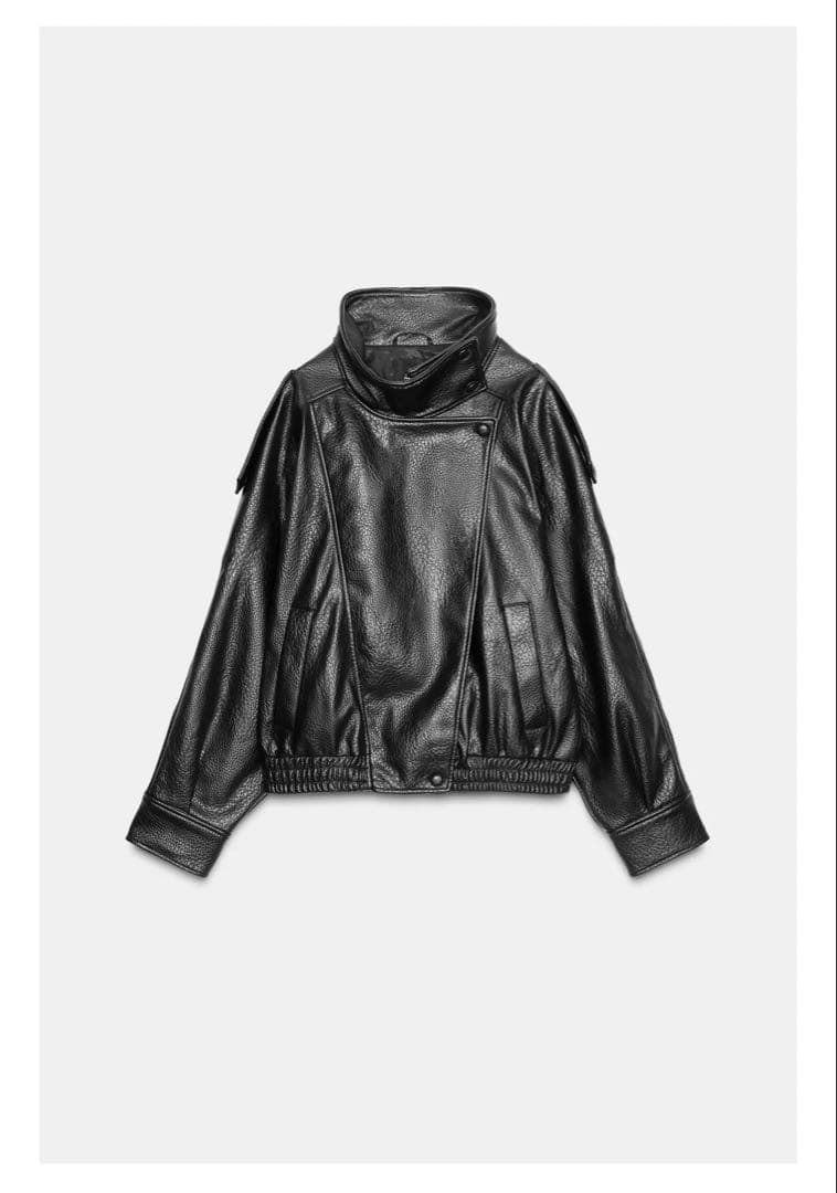 新品☆ZARA フェイクレザージャケット　XXL