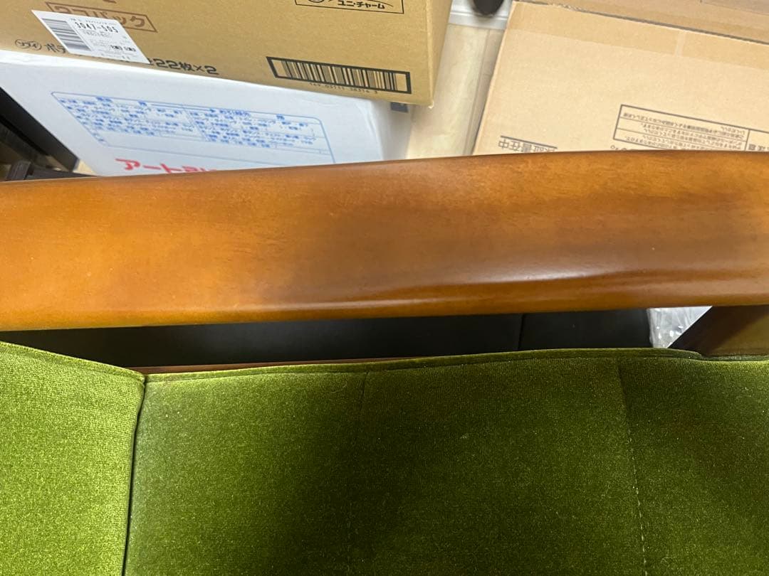 カリモク　kチェア　1シーター　モケットグリーン karimoku 美品