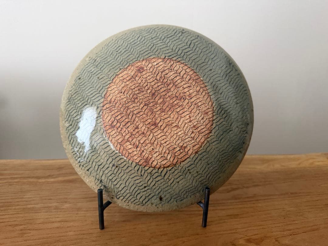 惣堂窯　掛谷康樹　練り上げ　9寸皿　丸皿　陶器皿