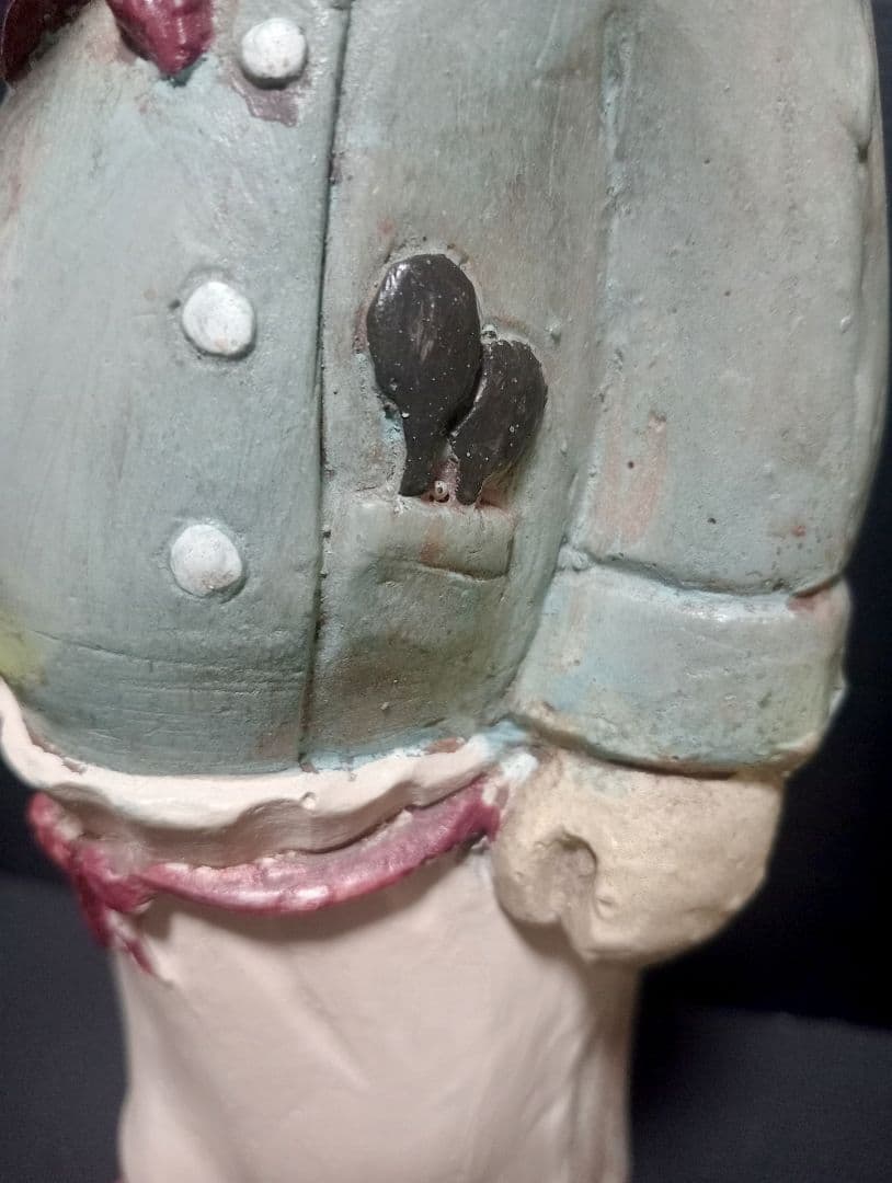 レア 30cm 大きなフレンチシェフピッグ アンティーク雑貨ヴィンテージオブジェ