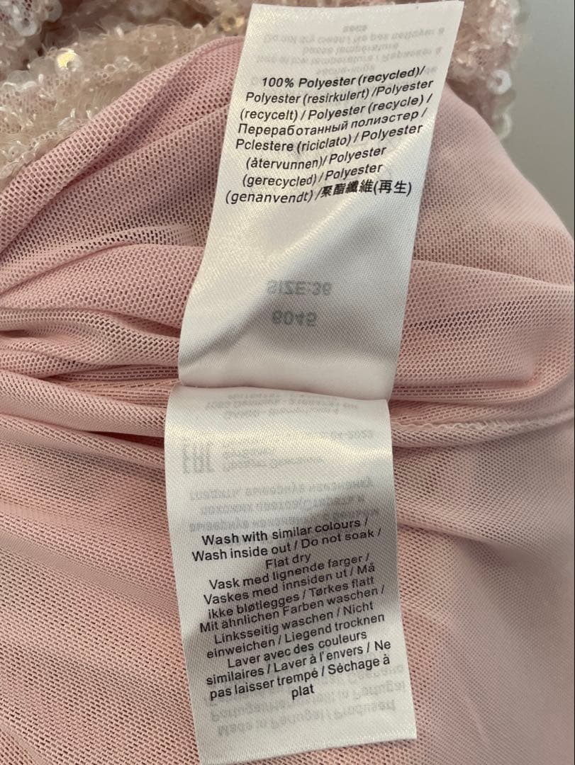 GANNI スパンコールタンクトップ ピンク