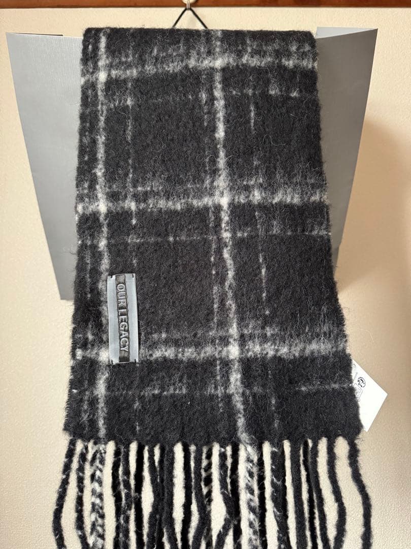 【OUR LEGACY】ESTATE SCARF アルパカチェック マフラー