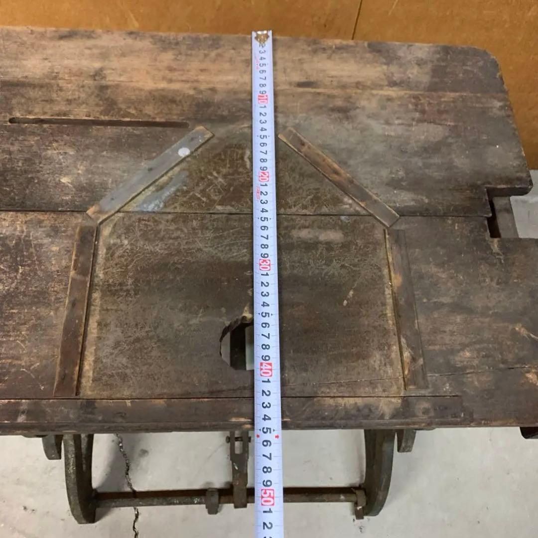 旋盤機 土台 脚 アンティーク 足踏み台 テーブル DIY レア 引取限定