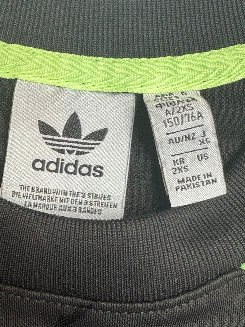 adidas Y2K ブラック 3ストライプ シャツ XS