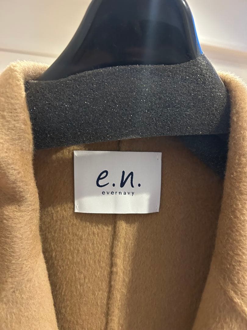 evernavy リバーロングコクーンコートM キャメル