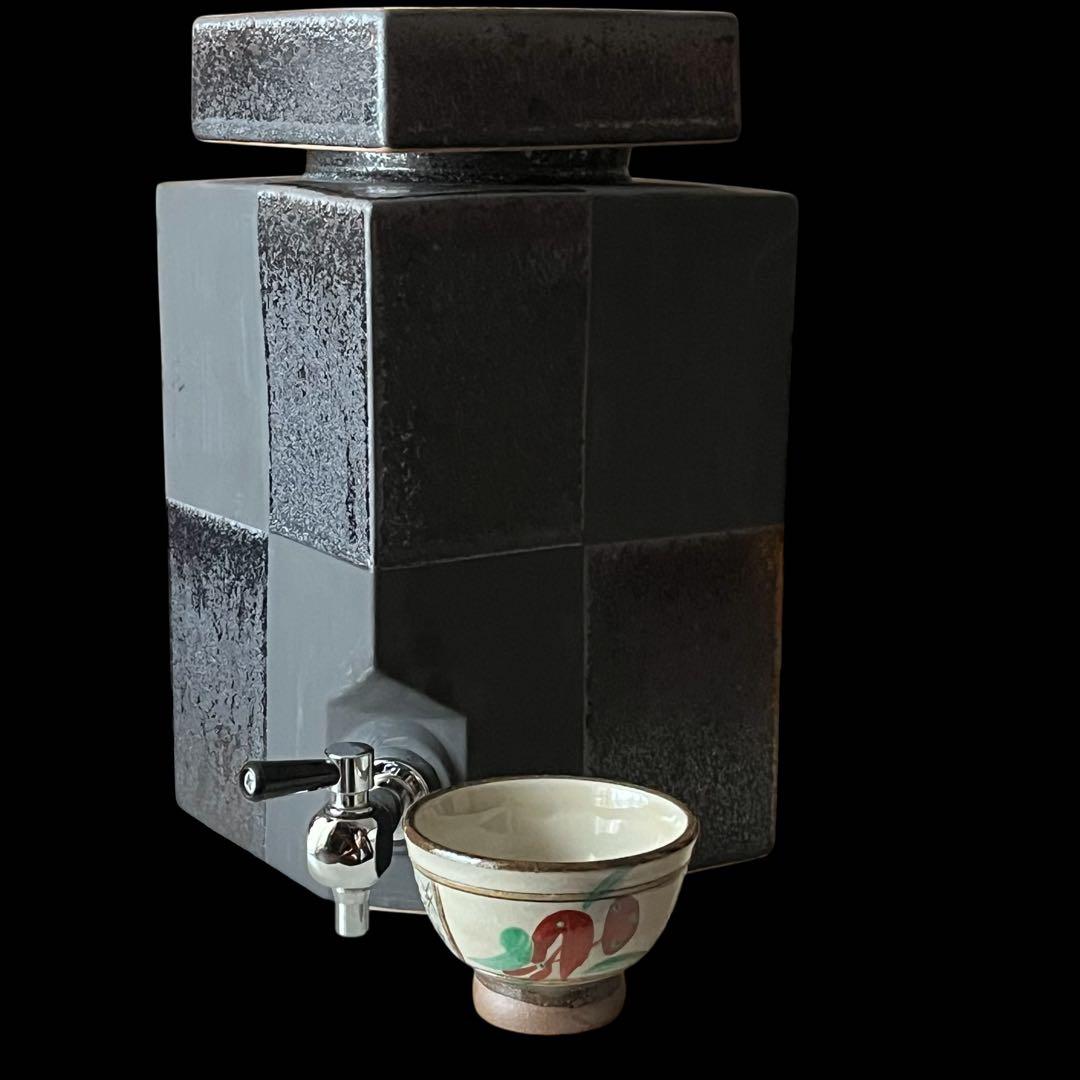 【常滑焼】黒市松焼酎サーバー　3L