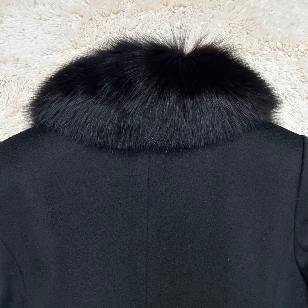 極美品⭐︎ SAGAFURS カシミヤ 100% ベルト コート 黒 フォックス