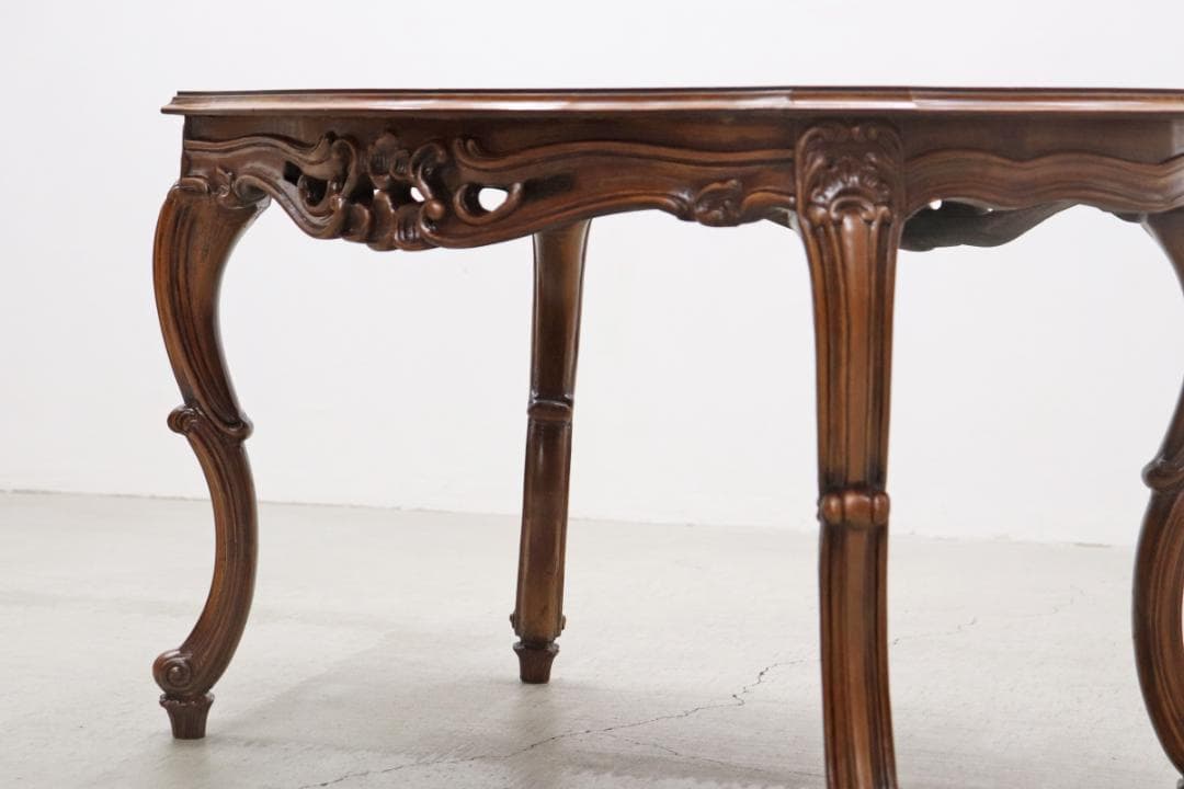 ヴィンテージ クラシカル オーバル センターテーブル サイドテーブル 1 猫脚