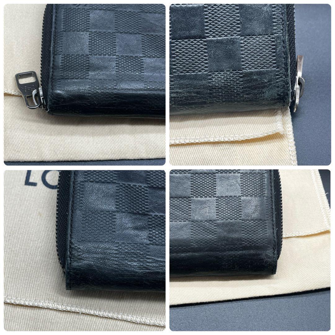 LOUIS VUITTON 長財布 ヴェルティカル ダミエ アンフィニ 本革 黒