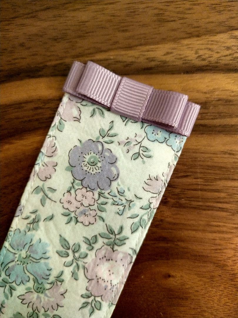 しおり　ブックマーカー❁アロナ　リバティプリント使用　ハンドメイド