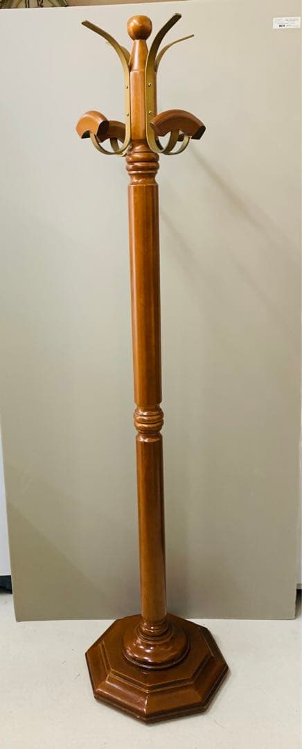 【美品】コートハンガー 木アンティーク, 高級ポールハンガーラック