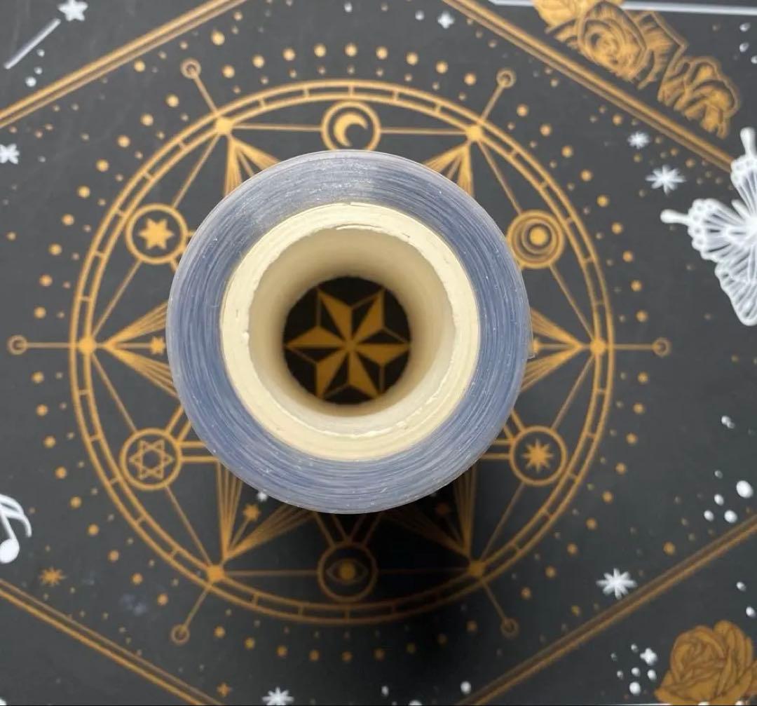 【9167】海外　マステ　中古巻　貝殻光マスキングテープ　お花系　半透明　紫