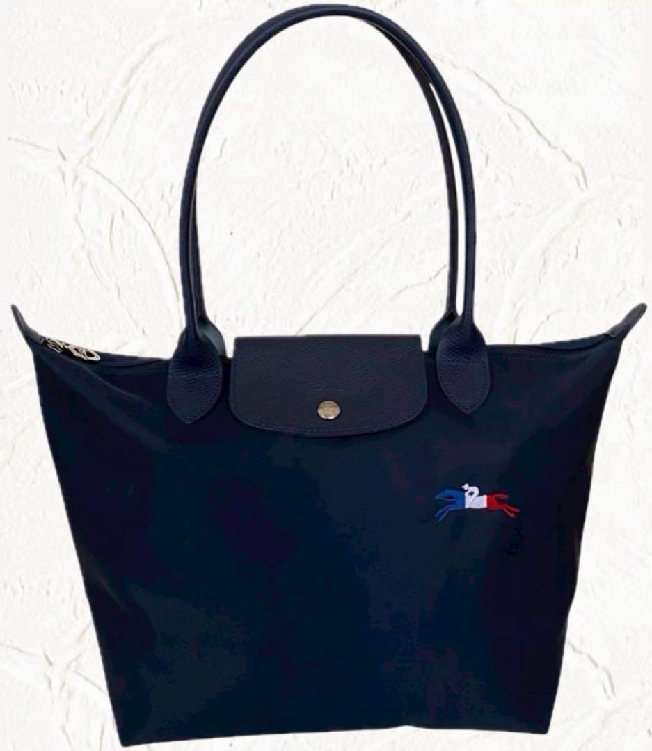 【新品】ロンシャン LONGCHAMP トートバッグ 三色馬刺繍　コンパクト