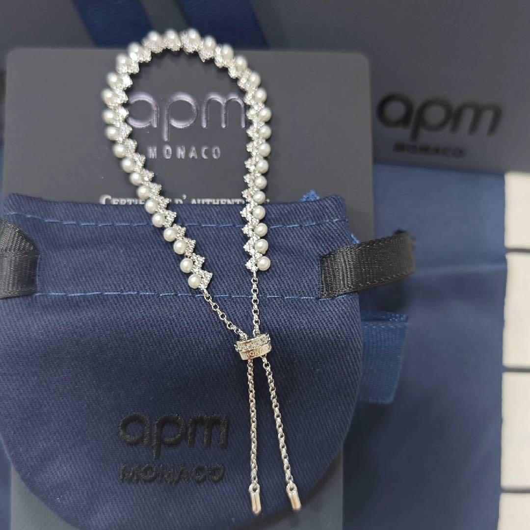 APM Monaco 925. シルバーパール エレガントブレスレット