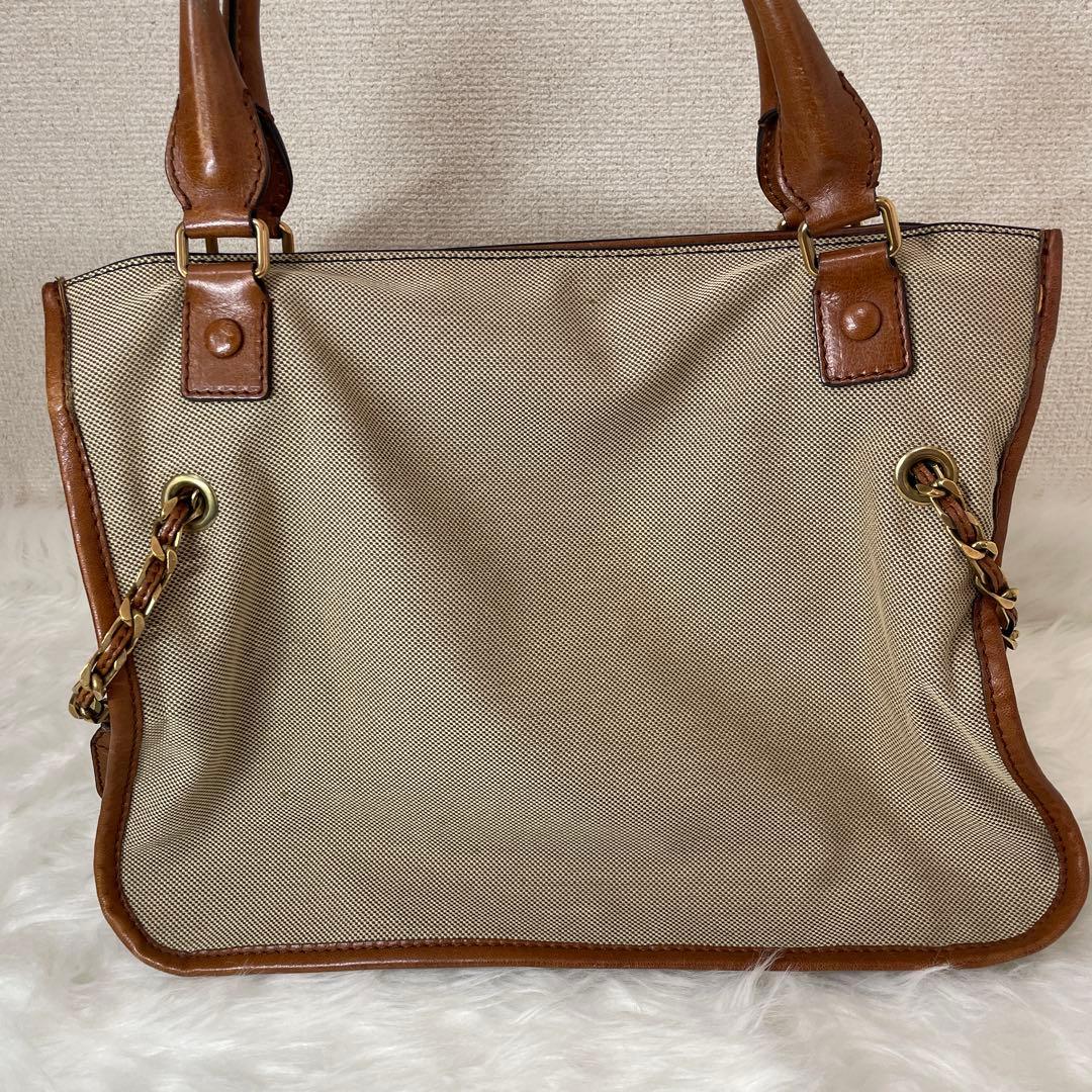Chloé クロエ ボストンバッグ トート ロゴバッグ キャンバス Chole