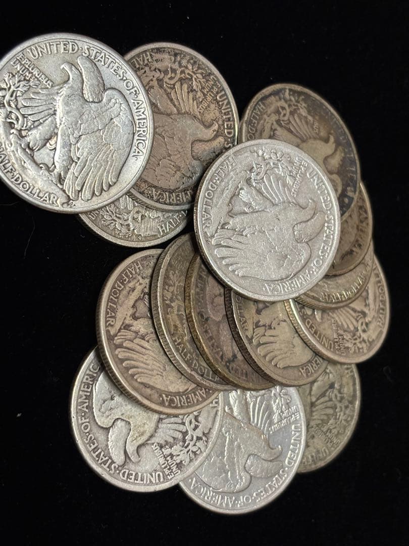 【今年ラスト出品】ウォーキングリバティ銀貨15枚