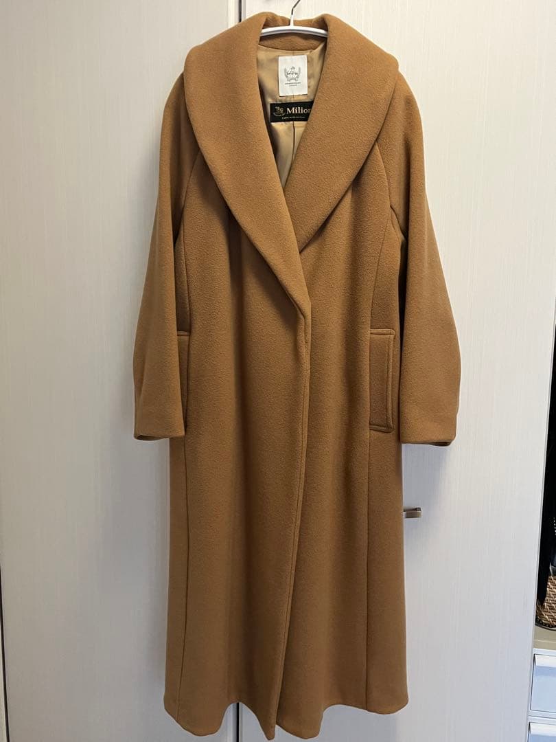 40th/バックフレアコート/38/ウール/キャメル/Milior社製素材