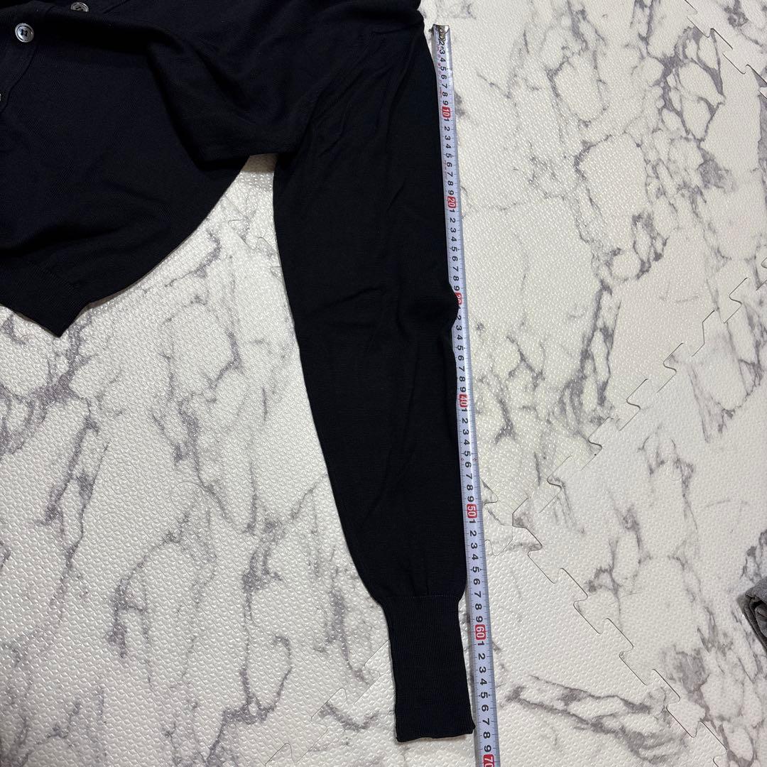 John Smedley ブラックカーディガン サイズM〜L
