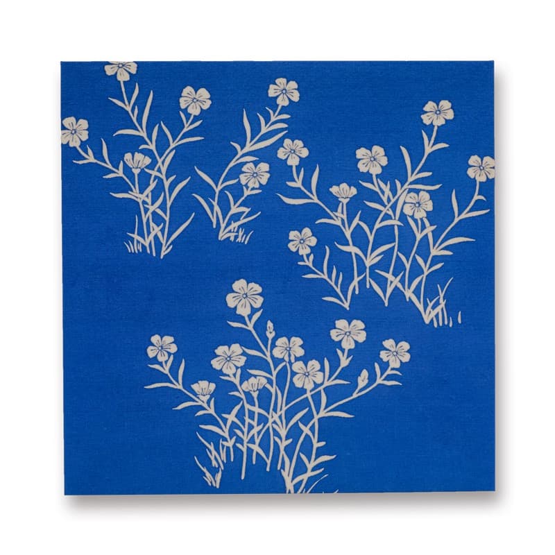 ビンテージファブリックパネル　なでしこ（ブルー）