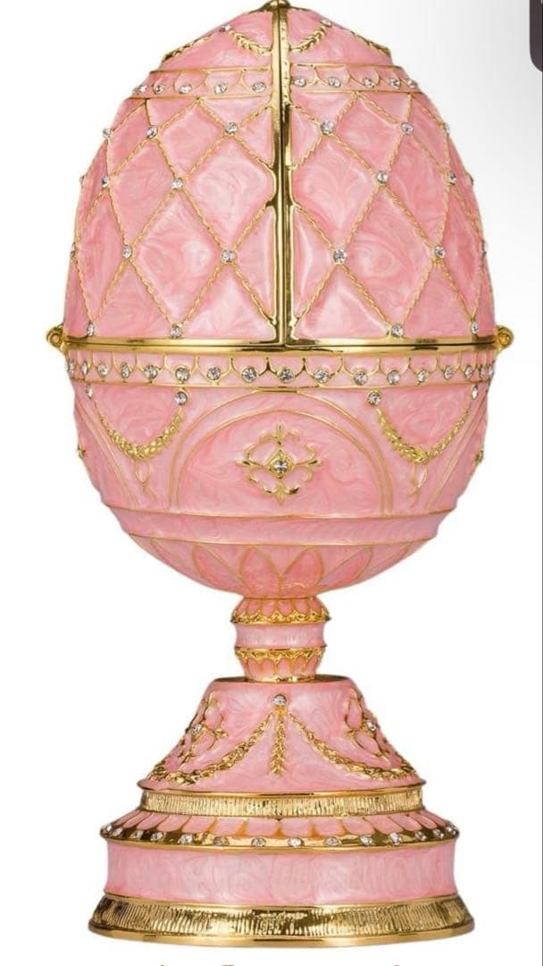 ファベルジェ インペリアルイースターエッグ風 オルゴール 白鳥 (17cm)