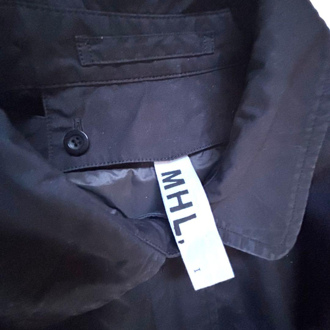 MHL マーガレットハウエル　美品ダウンライナー付　ステンカラーコート　 黒