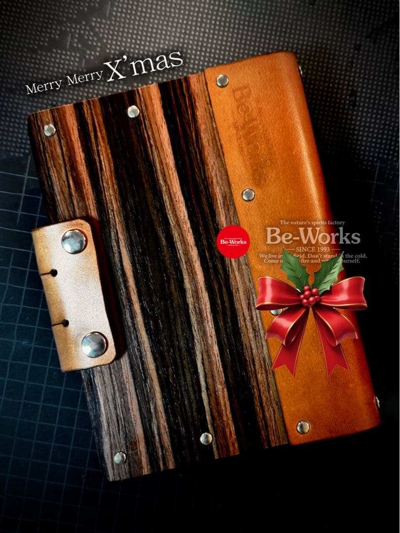 木と本革Be-Works 「Be-book 」ヌメ革突板システム手帳