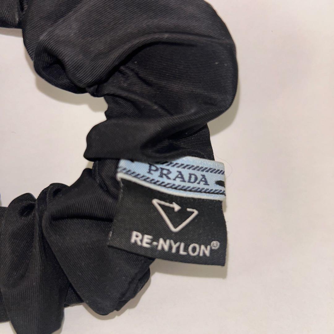 正規品 PRADA ブラック ヘアシュシュ RE-NYLON