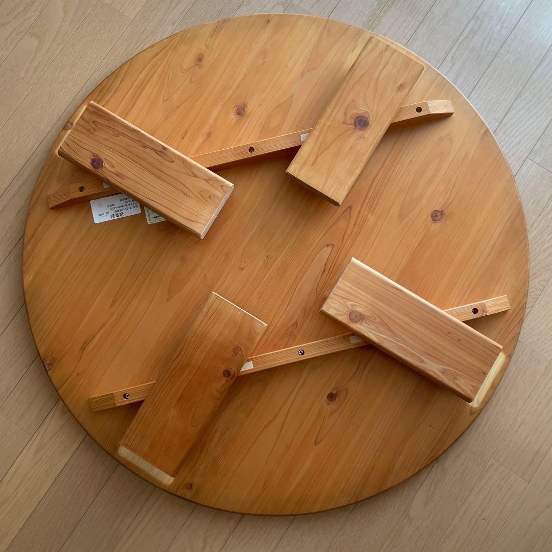 ひのき　ちゃぶ台　幅90cm（折りたたみ可）