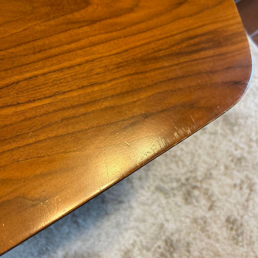 ローテーブル　ウォールナット突板　L字