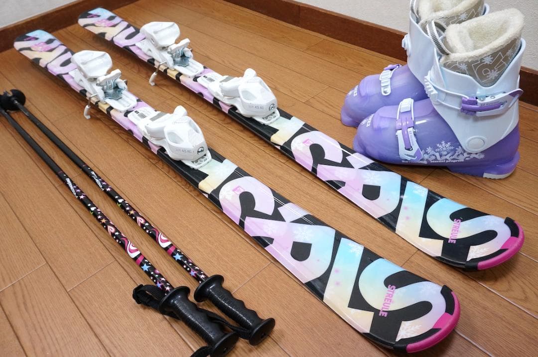 メンテ済 120cm 靴21cm STREULE スキーセット