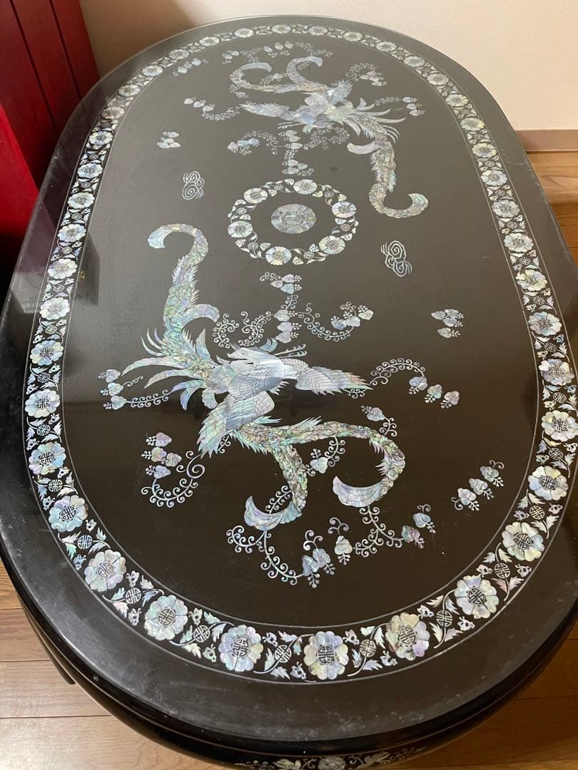 高級螺鈿家具‼️机、棚の二点‼️激安破格出品‼️最安値‼️大型につき引取り推奨、希望‼️