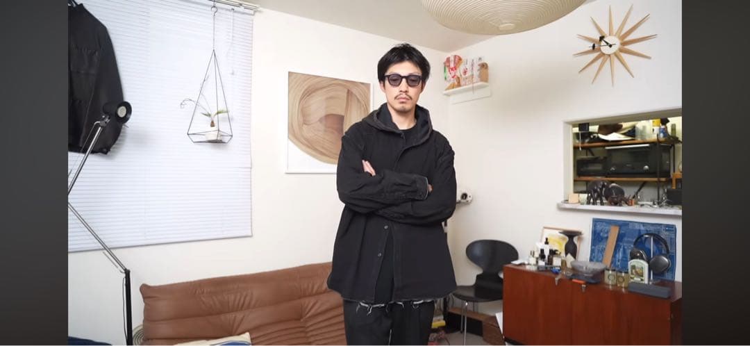 トップス ANCELLM DENIM HOODIE SHIRT(BLACK) Size.1