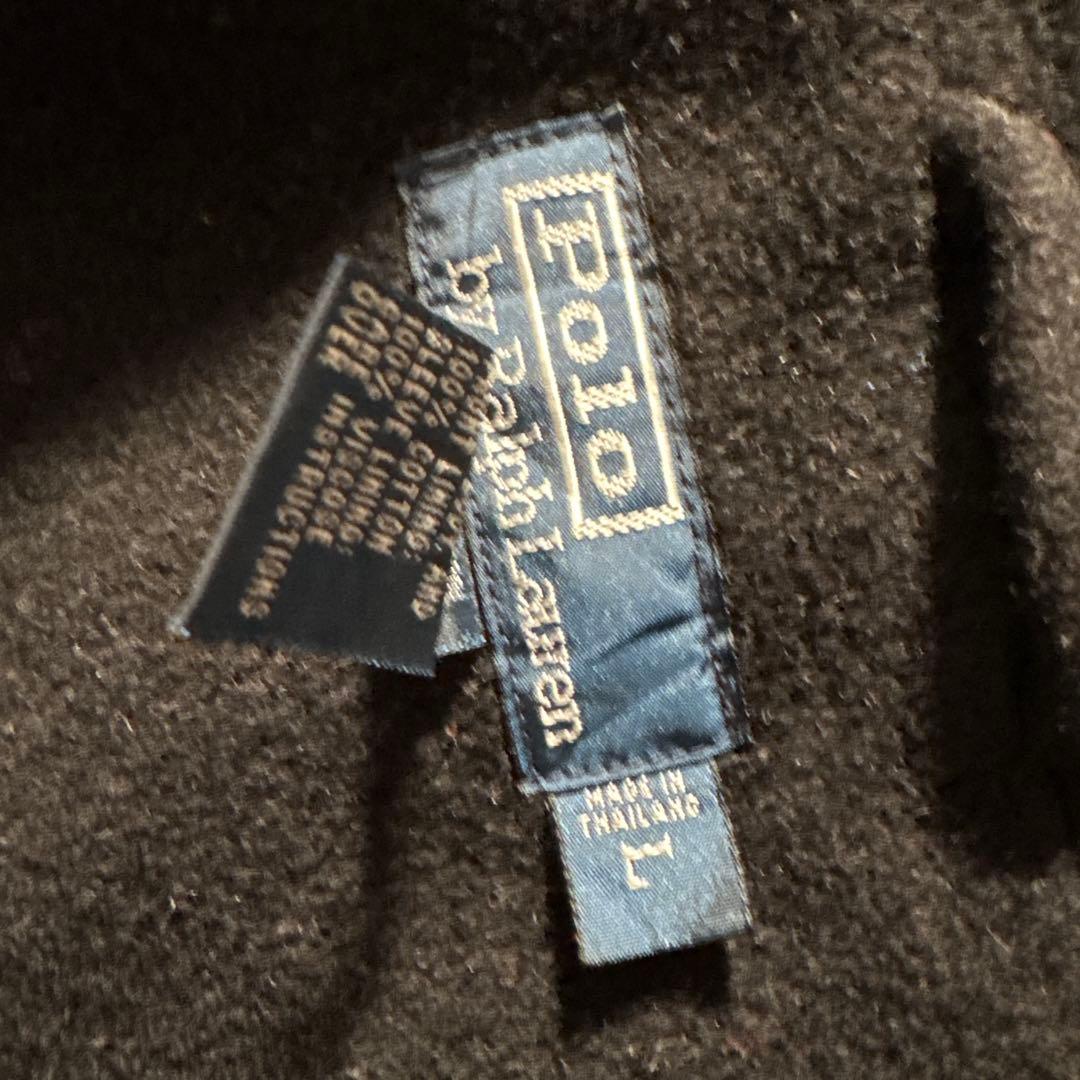 90s ラルフローレン　ウールコート　ブラック　ヴィンテージ　ビンテージ　L