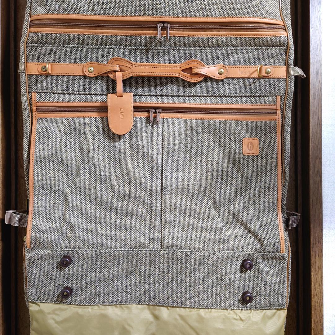 ハートマン 2way ツイード×レザー ガーメントバッグ ブリーフケース