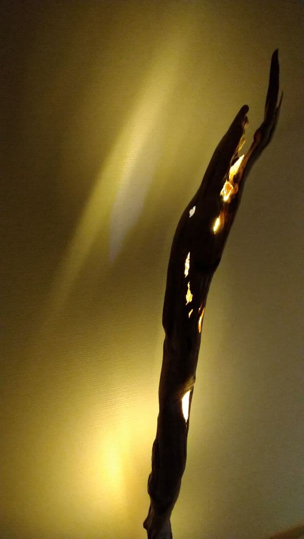 流木スタンドライト　大型　昇龍