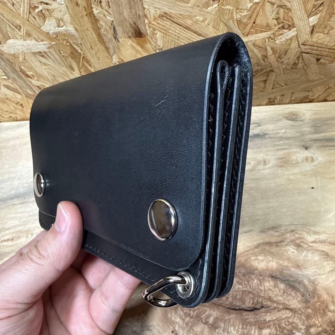 150 ミドル トラッカーウォレット 姫路レザー オイルレザー ニッケル