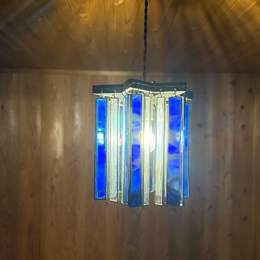 アンティークガラスのステンドグラス・ペンダントライト