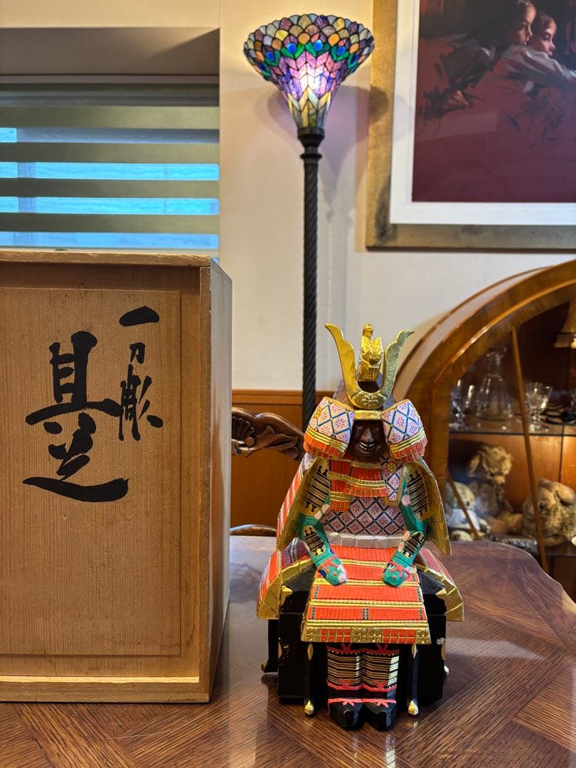 特大　五月人形 一刀彫　清水　古俊作