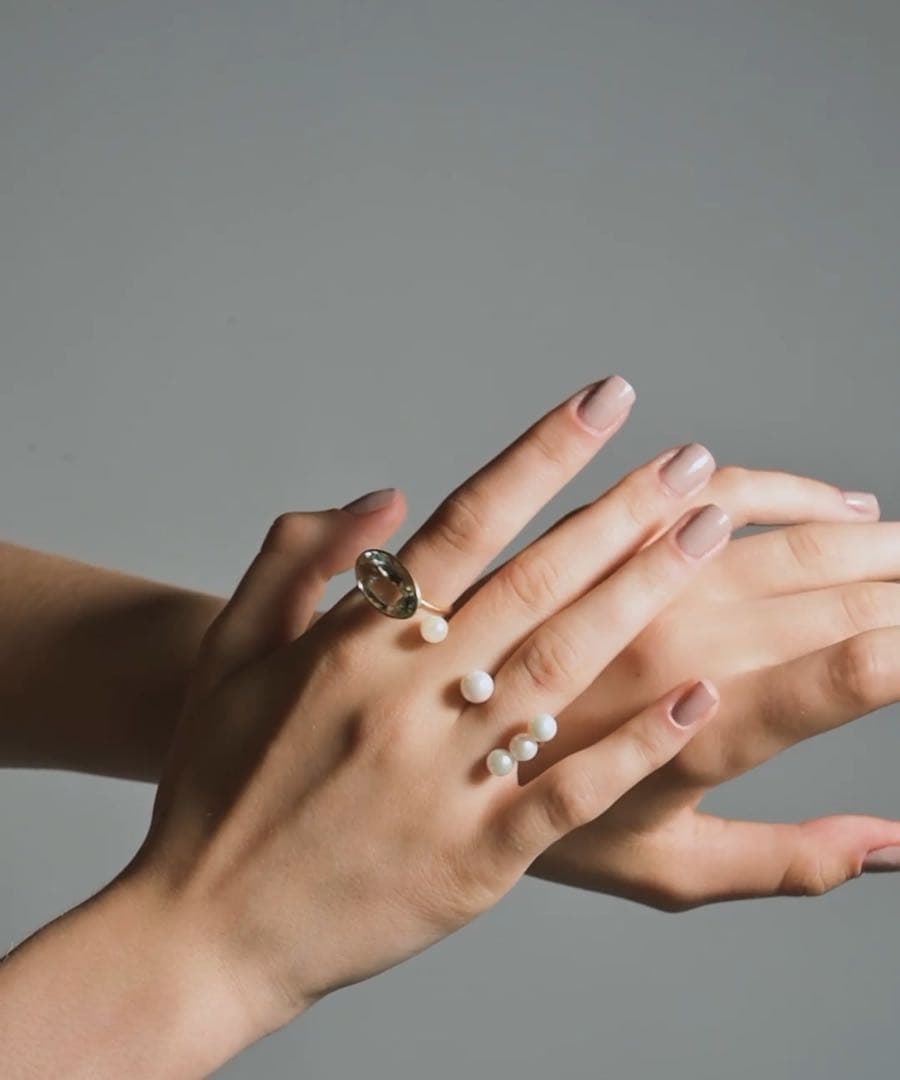 ARTIDA OUD アコヤパール ダブルフィンガー リング 11号