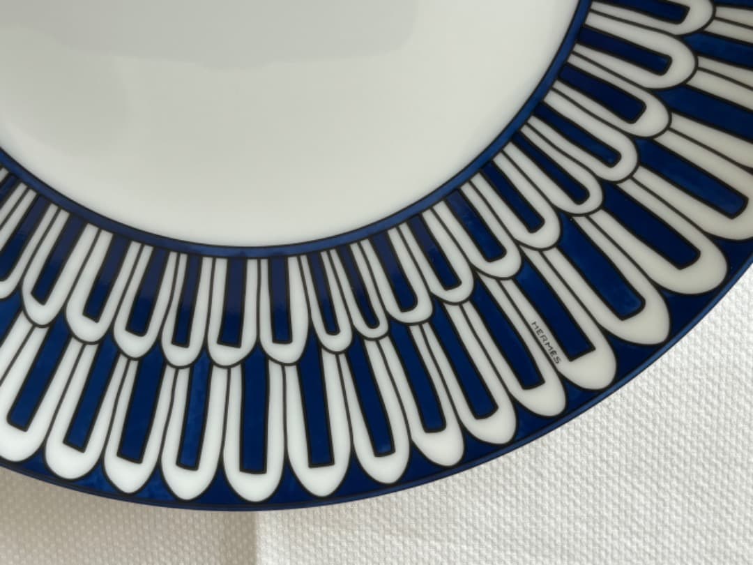 HERMES ブルーダイユール デザート皿