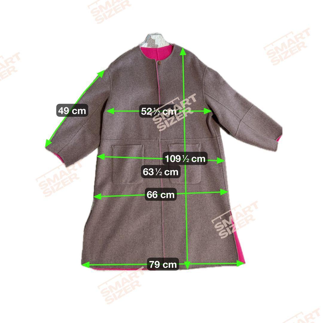 SIMPLICITE ピンク ブラウン　ロングコート リバーシブル　F