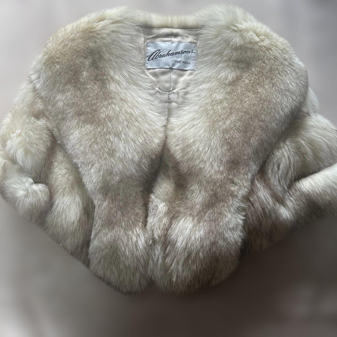 Abrahamsons ファーショール クリーム色