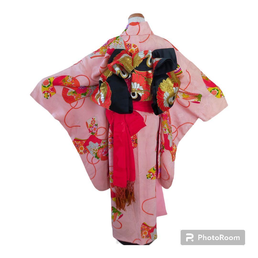 アンティーク 七五三　正絹 7歳 セット 081504