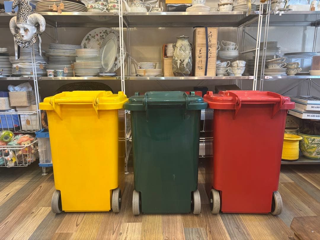 ダルトン　PLASTIC TRASH CAN 45L 3点まとめて　赤　黄色　緑