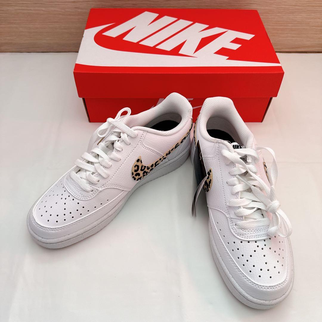 【新品】NIKE コートビジョンLO SE 25cm ヒョウ柄